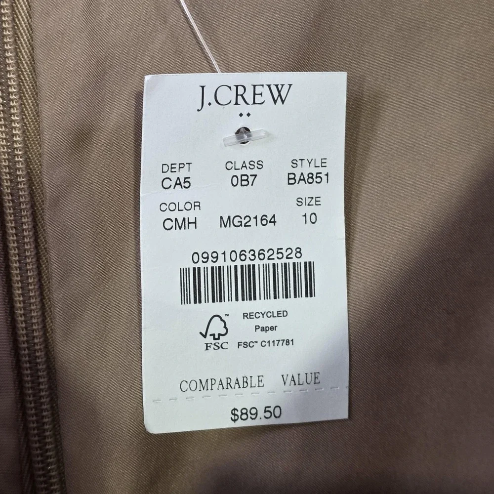 J.Crew Skirt Womens 10 Brown Wool‎ Tweed Houndstooth Pencil Lined Fall NWT